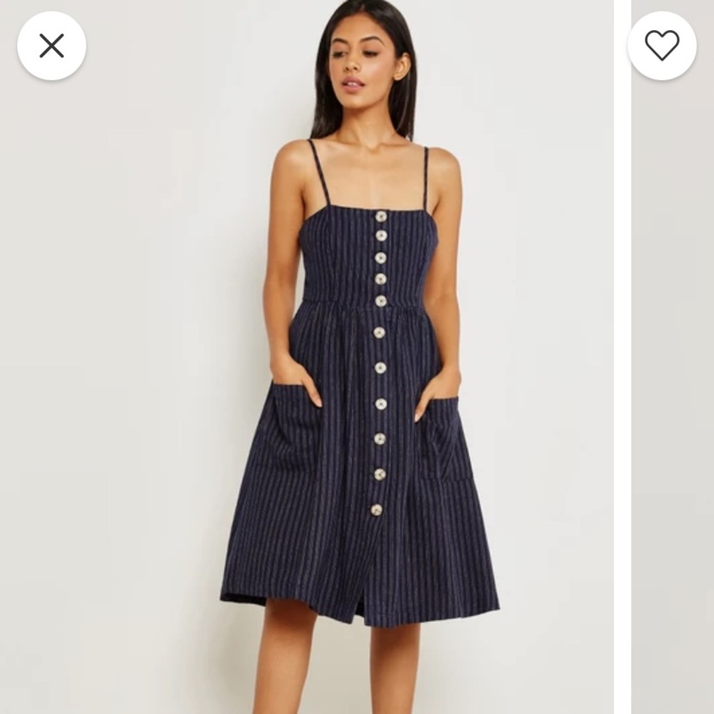 Forever 21 Front Button Detail Striped Dress Size M